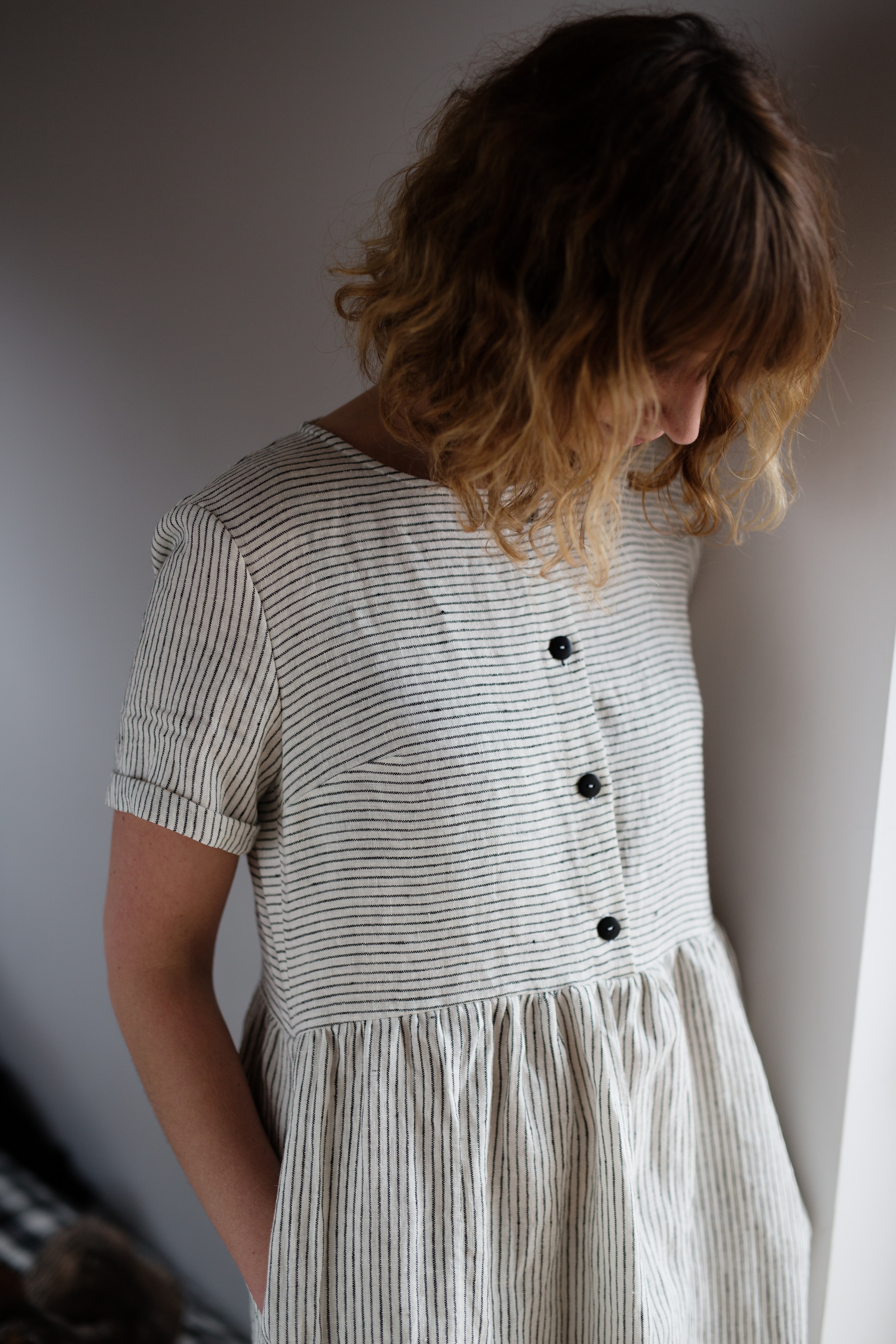 linen dress striped | Ready to ship or knot it loosely for an air of relaxed allure J.McLaughlin Women's Mary Linen Dress