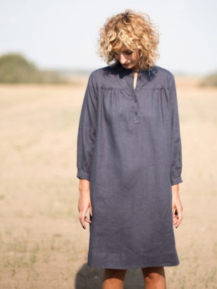 Loose fit tunic linen dress | Dress | Sustainable clothing | OffOn clothing