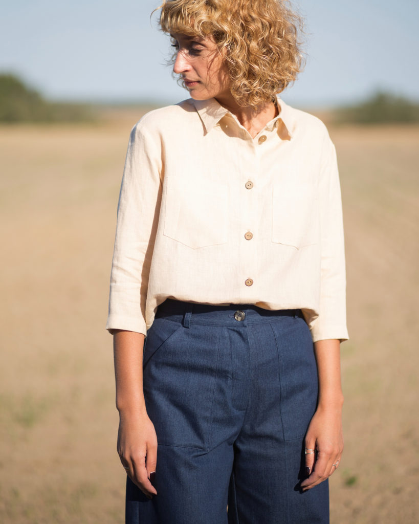 Classic cut linen pocket shirts - Image 2