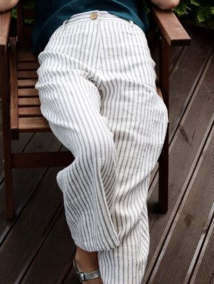 Wide leg high waist linen culottes | Trousers | Sustainable clothing | OffOn clothing