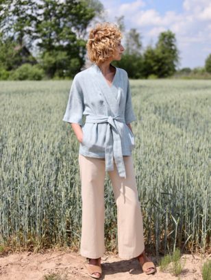 Wrap Linen Jacket