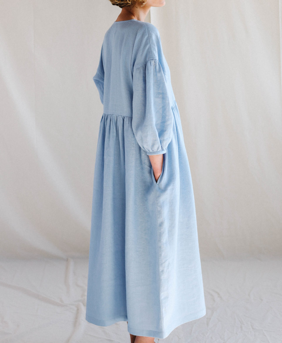 linen puff sleeve dress Beatrice Puffed-Sleeve Mini 27 colors available. Reformation Marella Linen Puff-Sleeve Dress