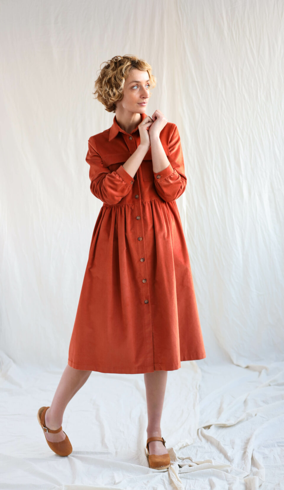 long sleeve cord dress Girls Corduroy Embroidered Smocked Burgundy 6Y The puff long sleeves are the perfect finishing touch for this eye Petite Dress Brown | Petite