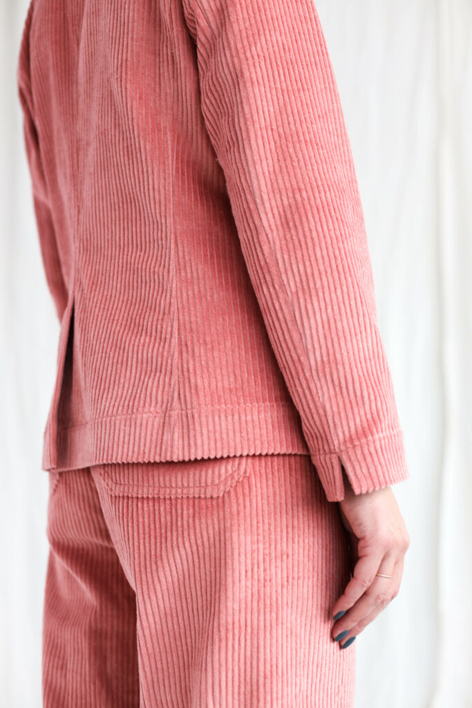 Elegant wide wale cord suit OLD ROSE - Image 4