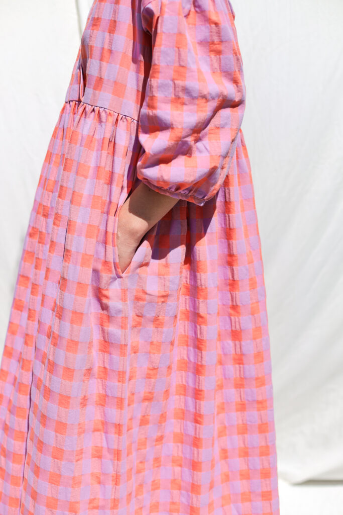Seersucker checks dropped shoulders dress - Image 3