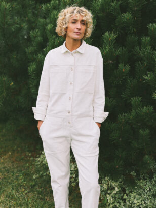 Long sleeve cord coverall AMBRE | Jumpsuits | Sustainable clothing | OffOn clothing