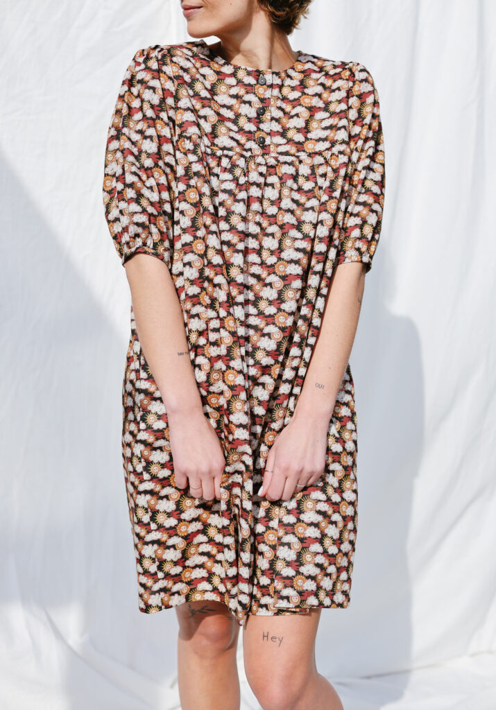 Loose silky cotton Mini sundress FOLLOW the SUN - Image 2