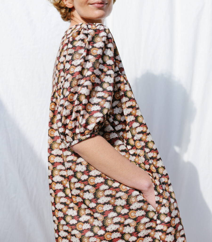 Loose silky cotton Mini sundress FOLLOW the SUN - Image 4