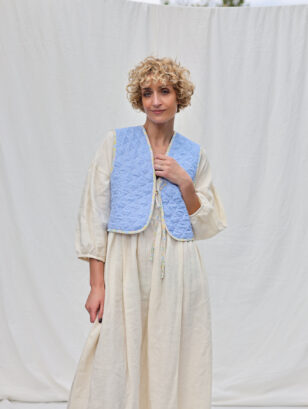 Padded floral vest | Waistcoat | Sustainable clothing | OffOn clothing