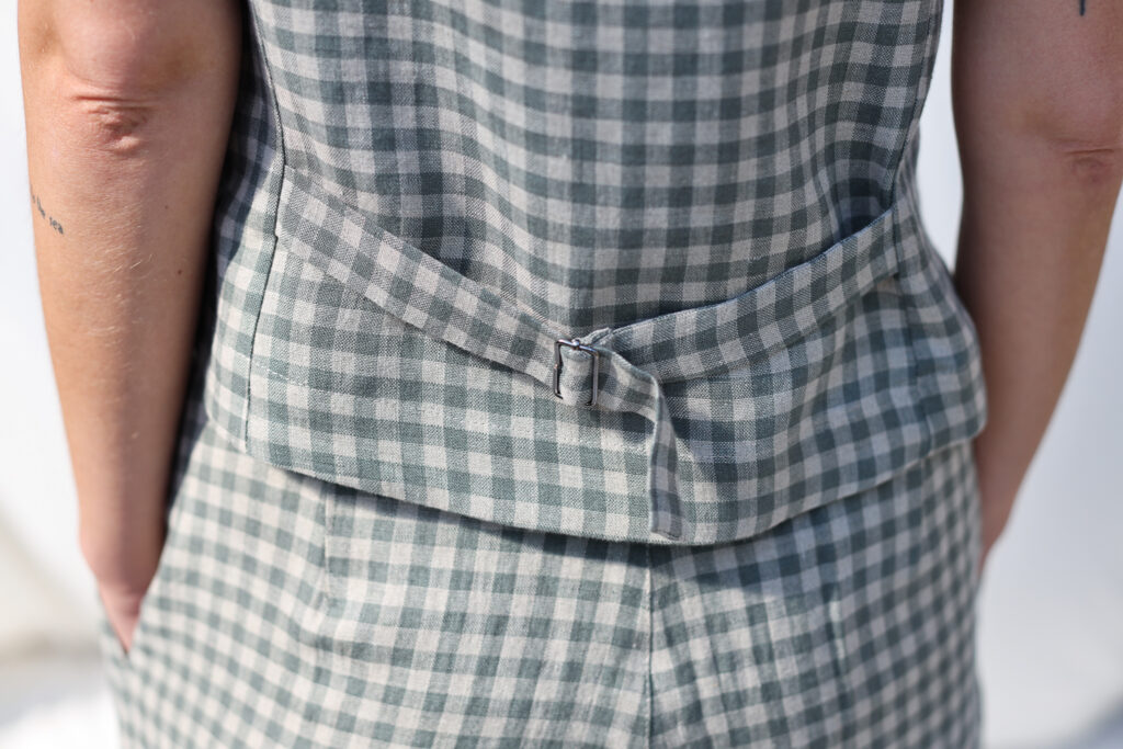 Classic gingham linen vest - Image 6