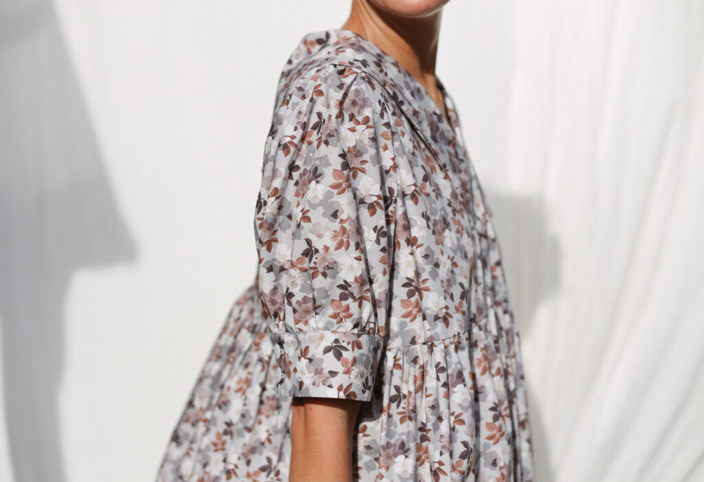 Sailor collar floral print loose fit dress NYSA - Image 4