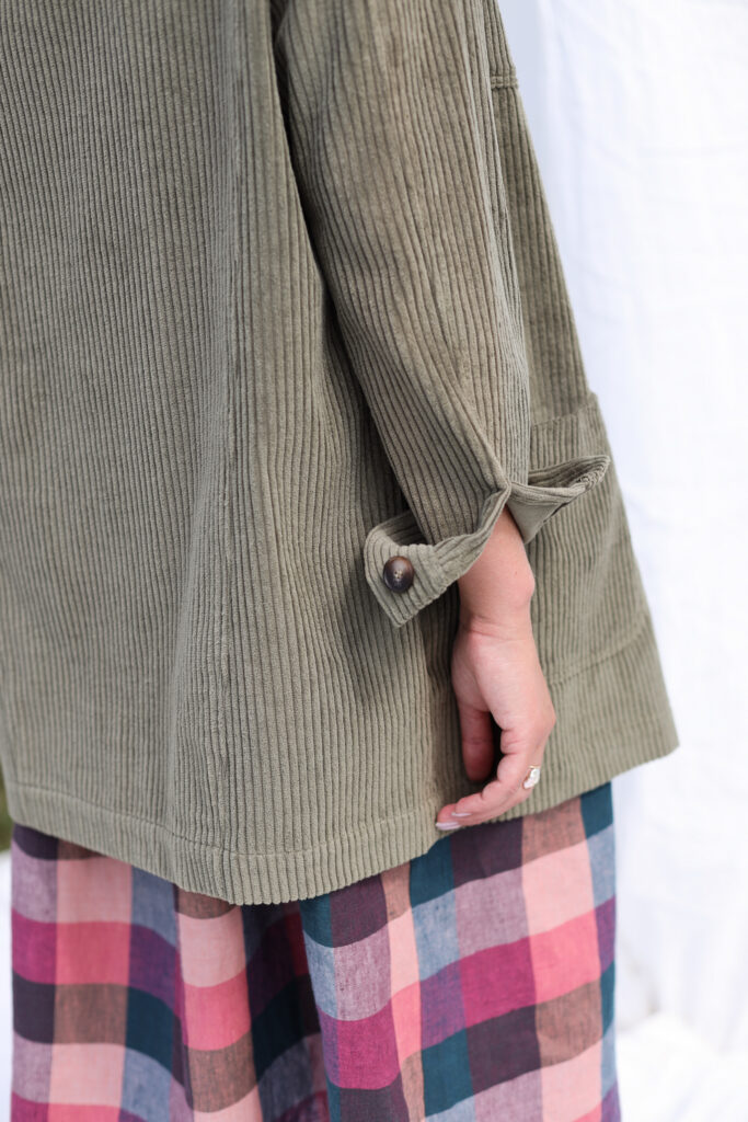 Olive cord workwear style shacket - Image 2