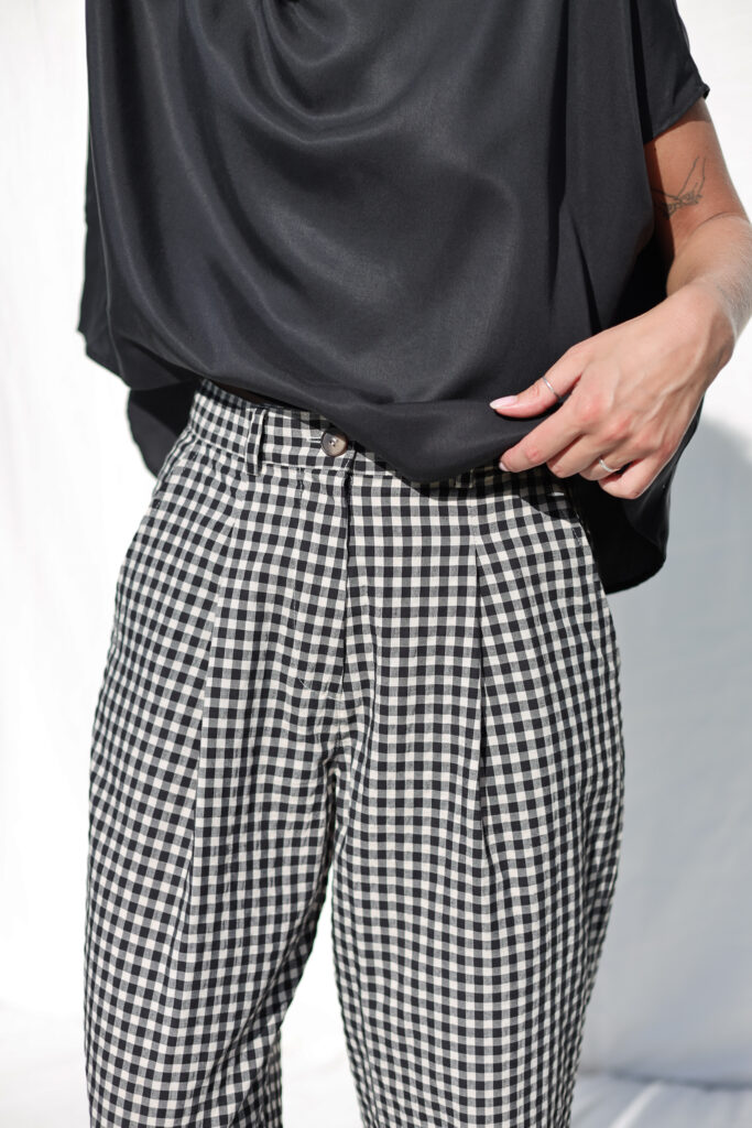 Gingham boxy seersucker trousers - Image 3
