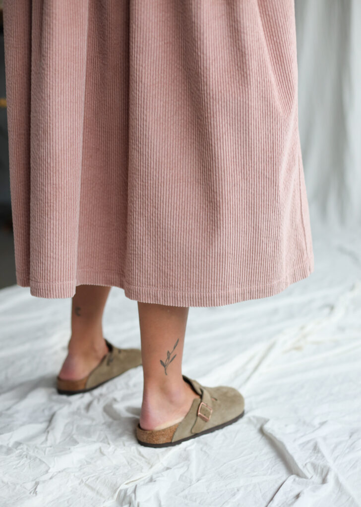 Loose long sleeve wide cord dress MILANA - Image 4