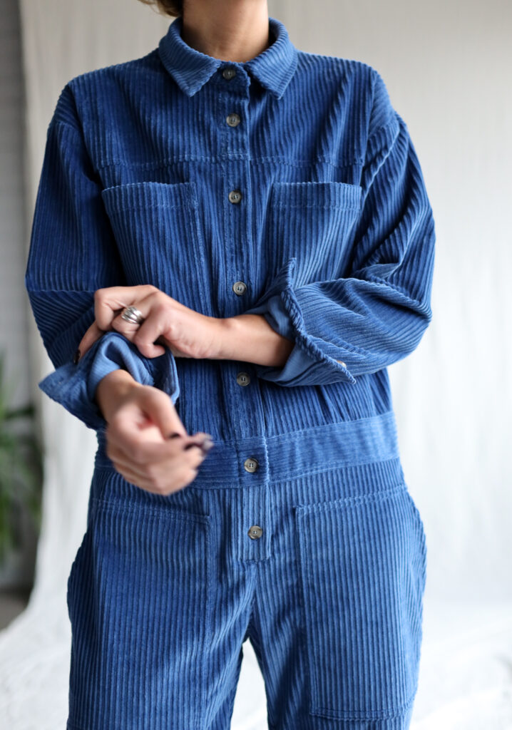 Long sleeve utility cord jumpsuit AMBRE - Image 5