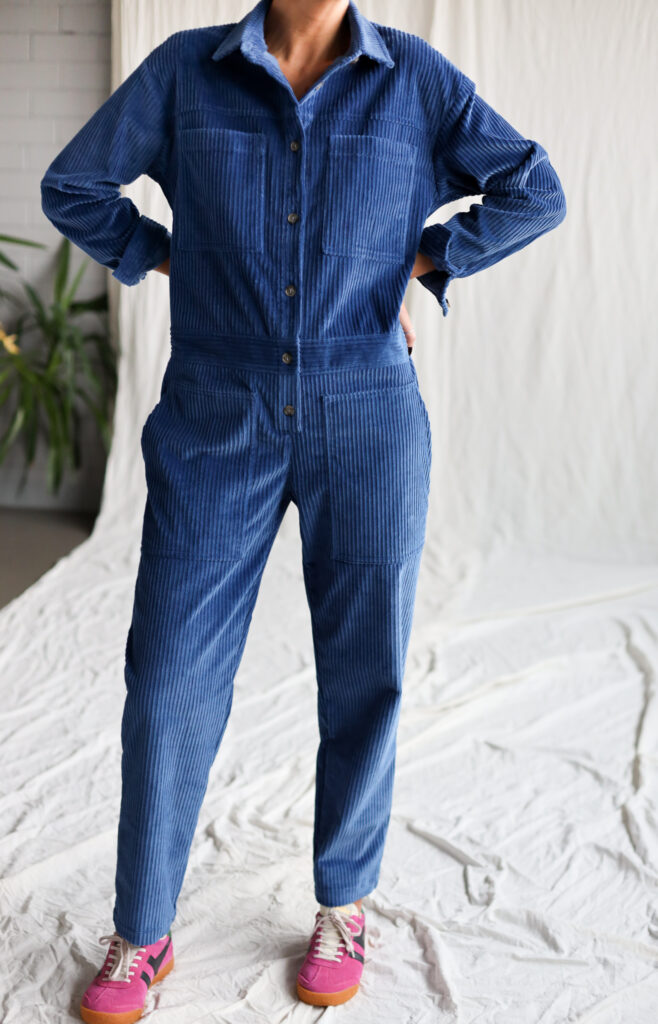 Long sleeve utility cord jumpsuit AMBRE - Image 4