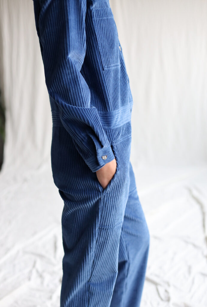 Long sleeve utility cord jumpsuit AMBRE - Image 2