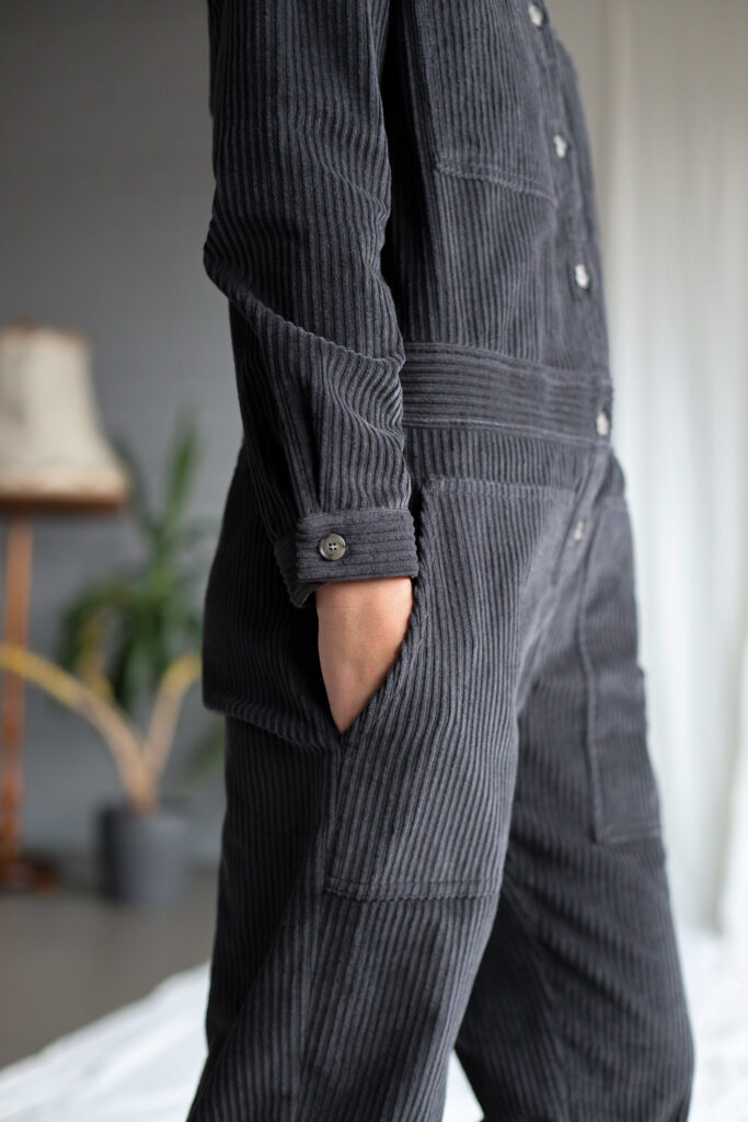 Cord long sleeve utility coverall AMBRE - Image 3