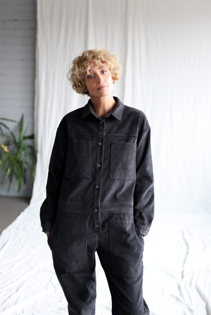 Cord long sleeve utility coverall AMBRE - Image 1