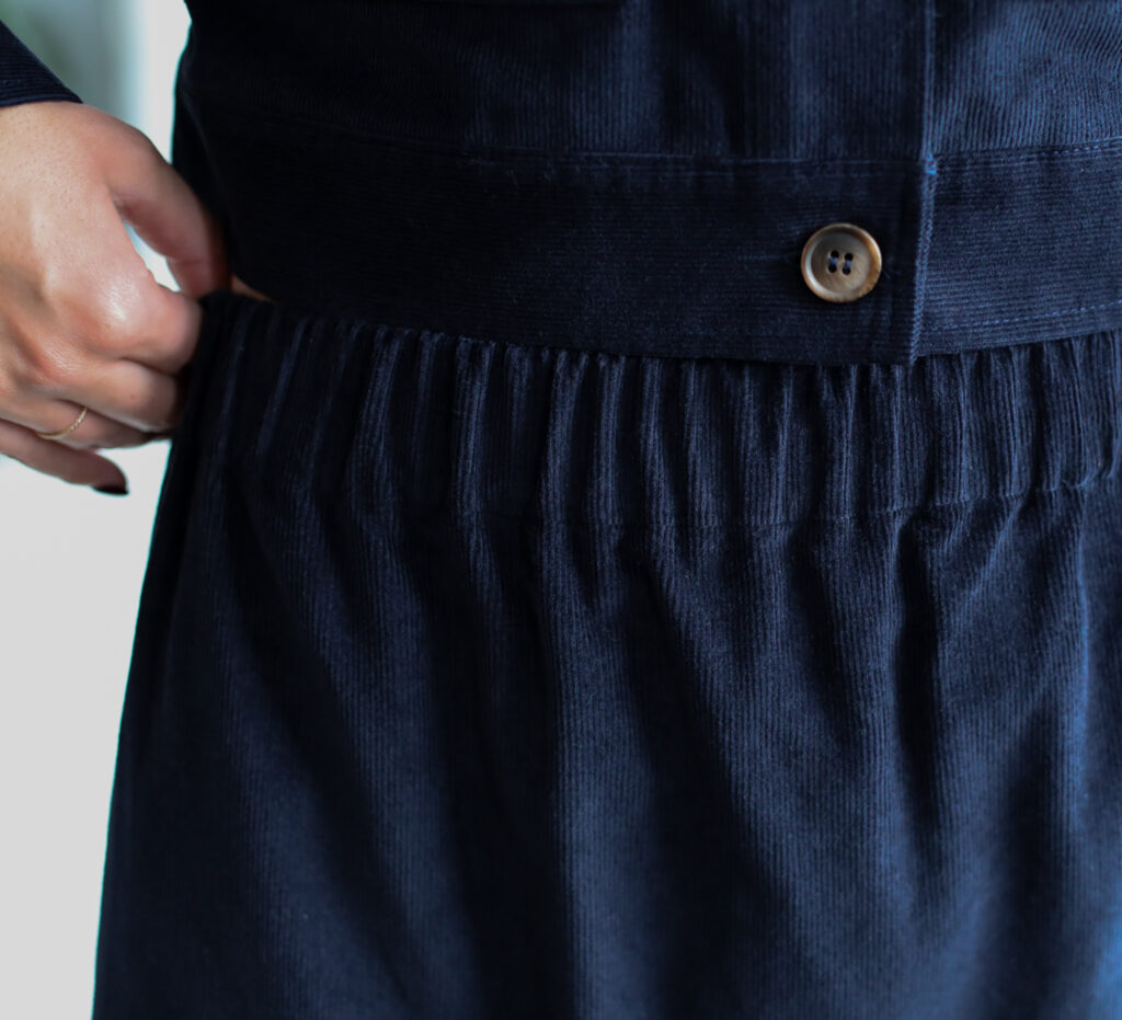 Elasticated waist ruffle needlecord skirt - Image 6