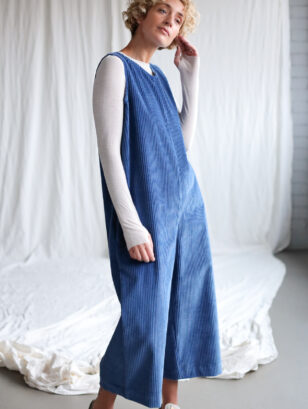 Sleeveless oversized wide cord jumpsuit | Jumpsuit | Sustainable clothing | OffOn clothing