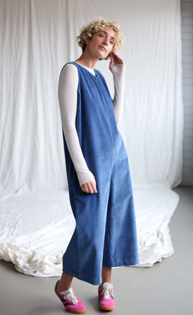 Sleeveless oversized wide cord jumpsuit | Jumpsuit | Sustainable clothing | OffOn clothing