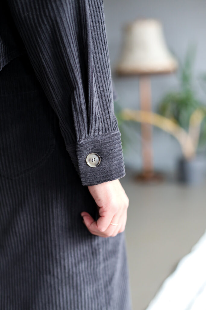 Charcoal grey wide cord oversized shirt/jacket - Image 5