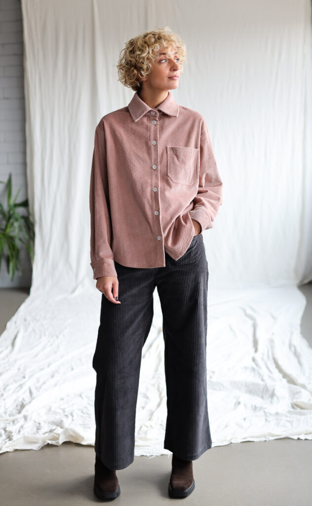 Wide wale cord vintage cut culottes - Image 1
