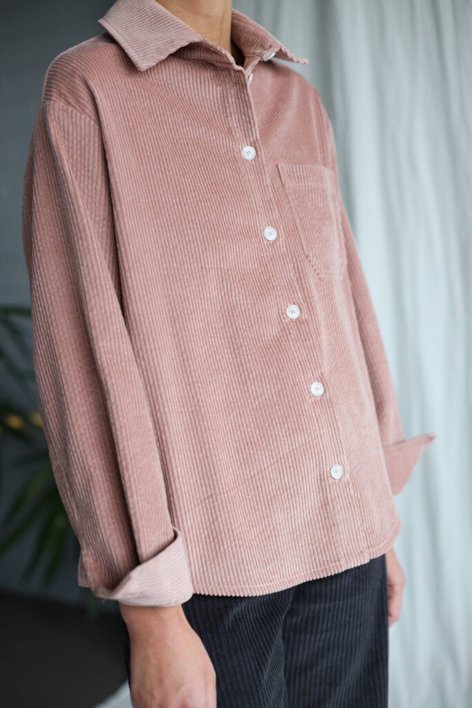 Old rose wide cord overshirt - Image 6