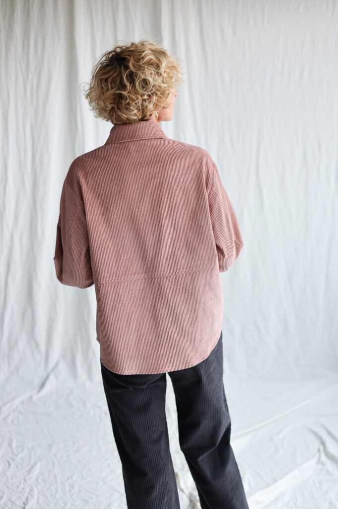 Old rose wide cord overshirt - Image 5
