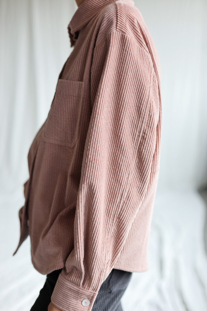 Old rose wide cord overshirt - Image 4