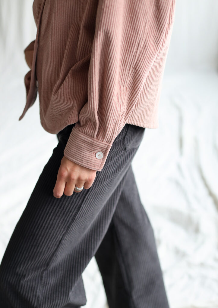 Old rose wide cord overshirt - Image 3