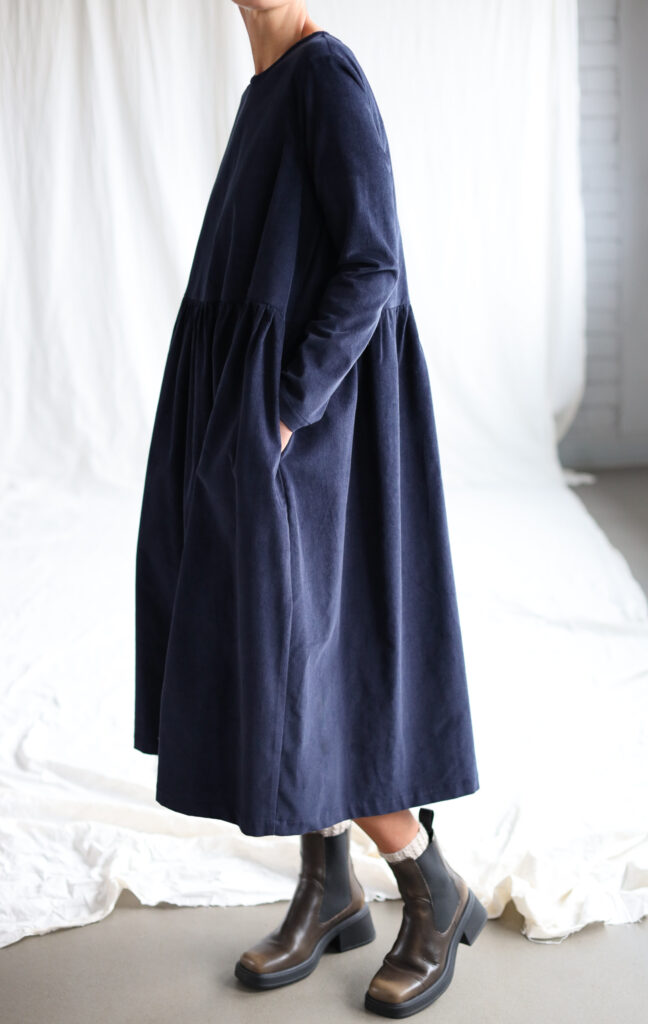 Loose long sleeve needlecord dress MILANA - Image 5