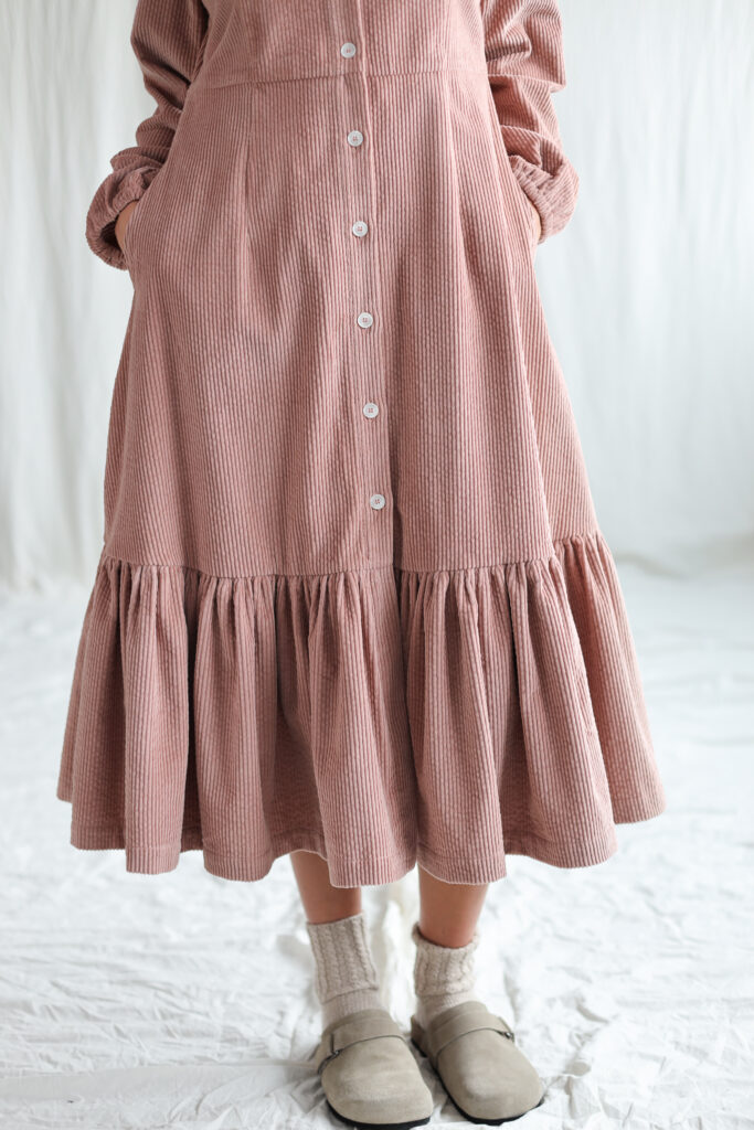 Loose long sleeve wide cord dress HOPE - Image 5