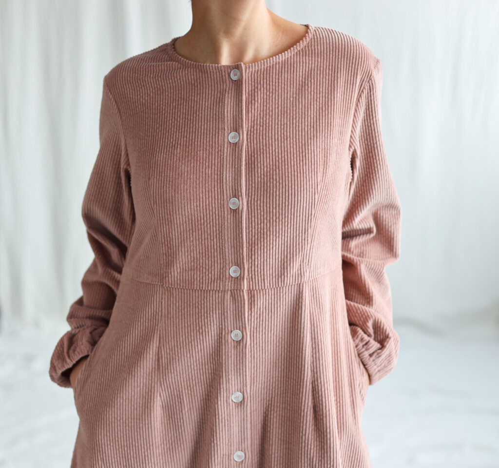 Loose long sleeve wide cord dress HOPE - Image 3