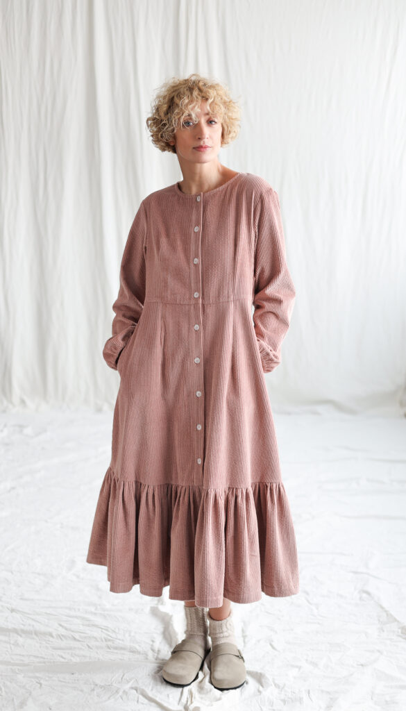 Loose long sleeve wide cord dress HOPE - Image 1