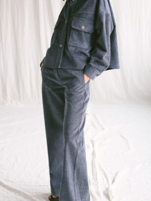 Ballooned leg wide wale cord pants | Trousers | Sustainable clothing | OffOn clothing