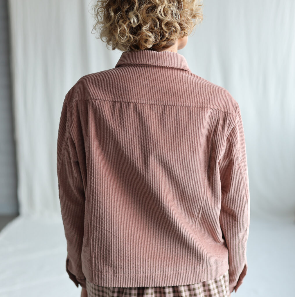 Wide wale cord Peter pan collar boxy jacket - Image 4
