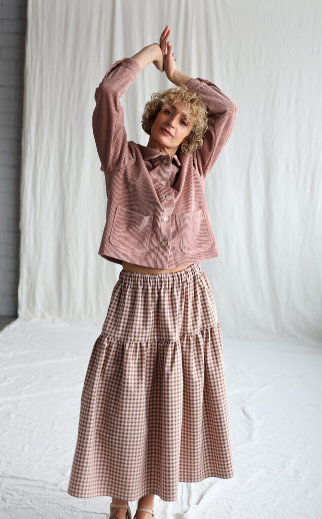 Wide wale cord Peter pan collar boxy jacket - Image 3