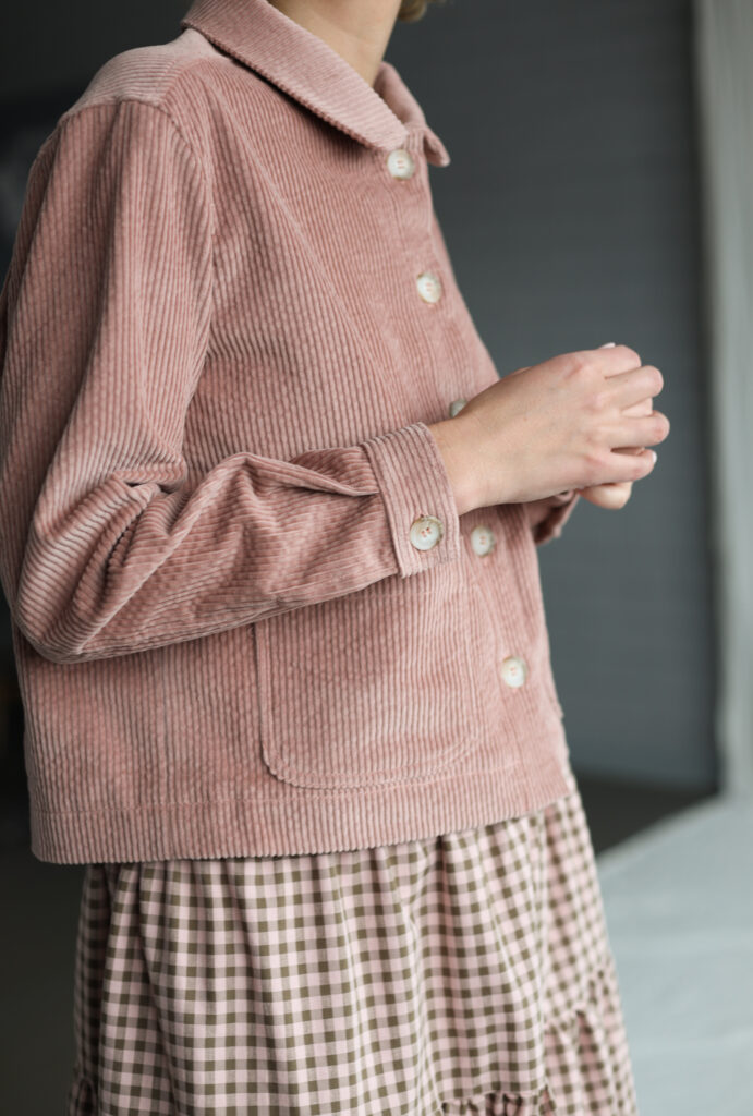Wide wale cord Peter pan collar boxy jacket - Image 2