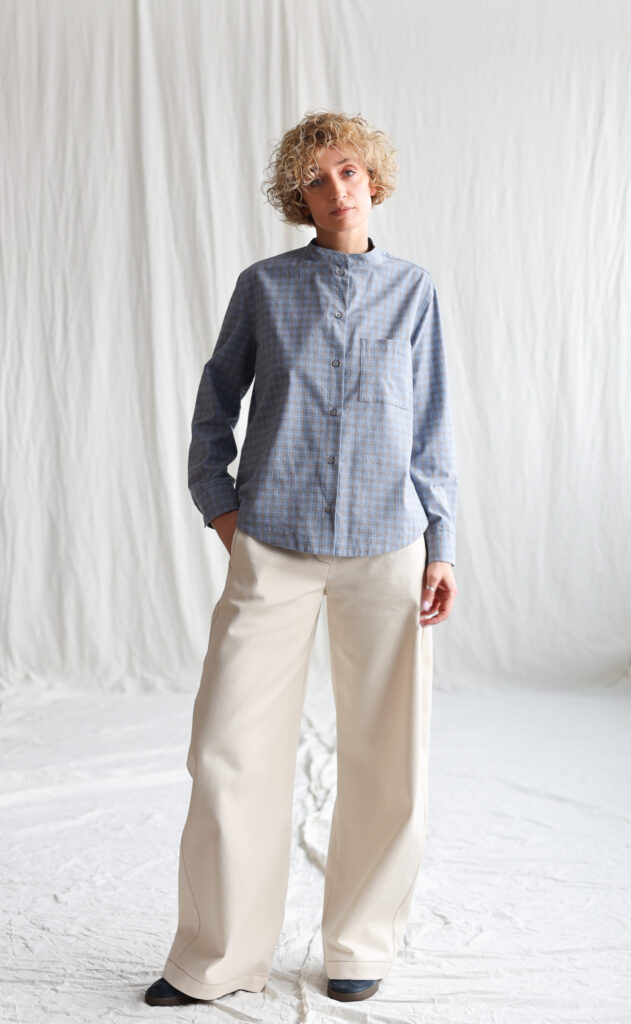 Natural cotton twill ballooned leg pants - Image 2