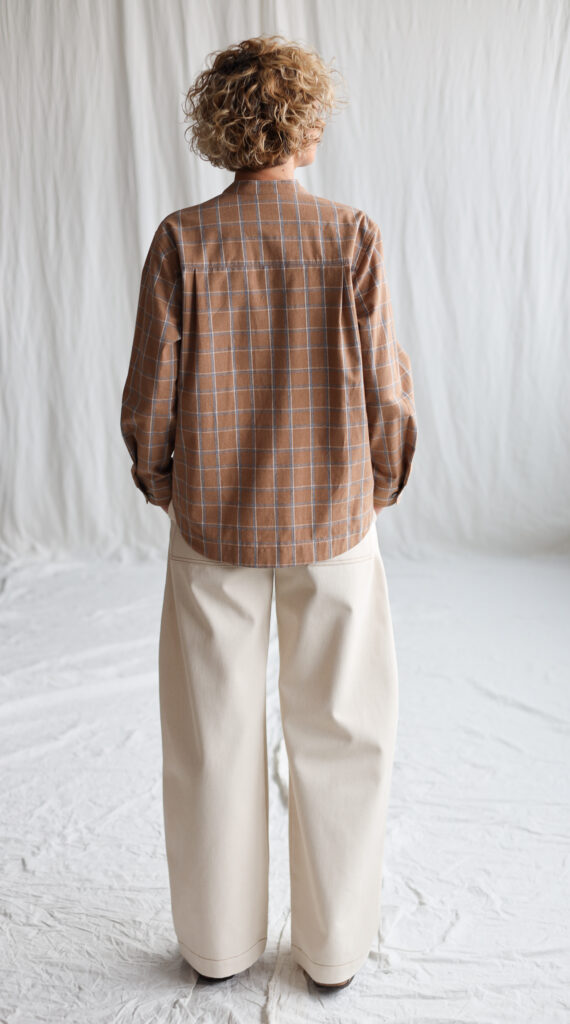 Natural cotton twill ballooned leg pants - Image 1