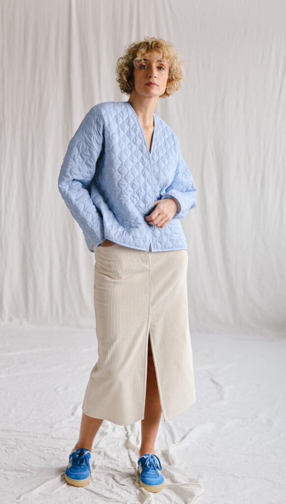 Ivory wide cord pencil skirt - Image 6