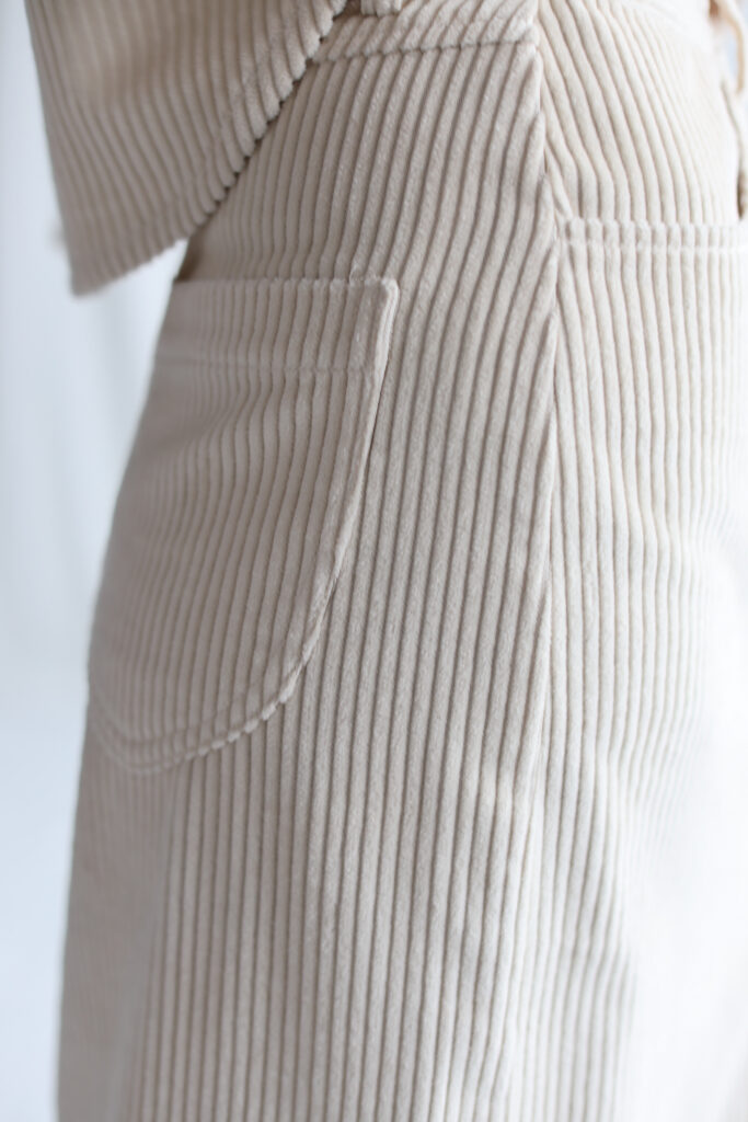 Ivory wide cord pencil skirt - Image 4