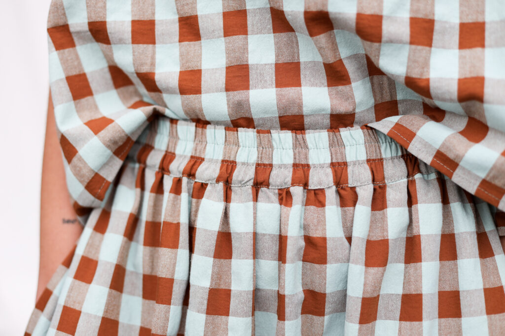 Seersucker checks elasticated waist ruffled skirt - Image 6