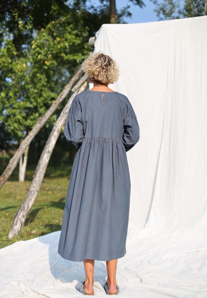 Needlecord loose fit Midi dress PERLA - Image 6