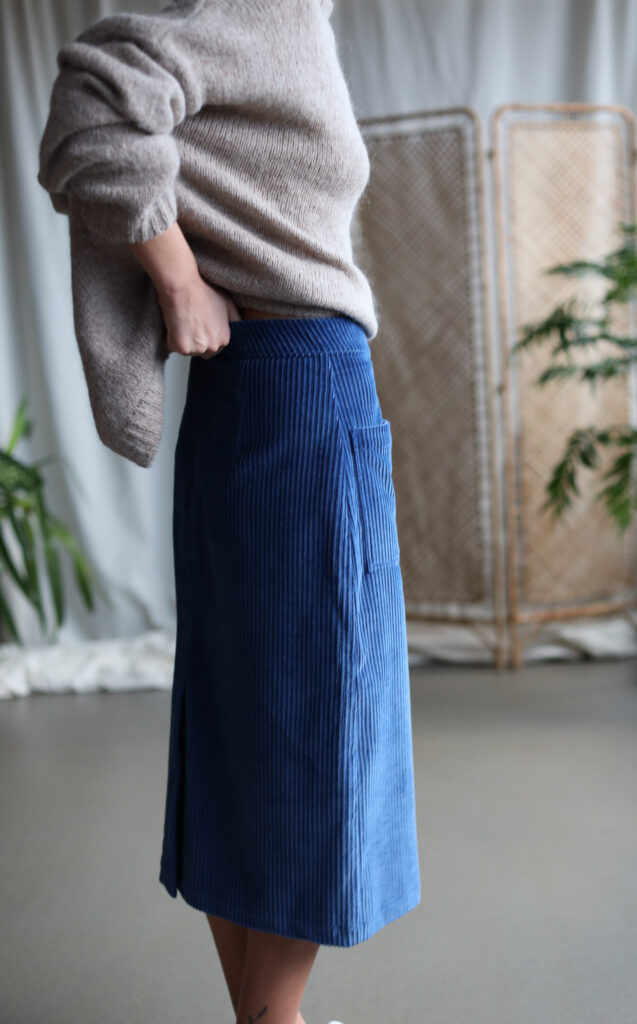 A-line wide wale cord midi skirt - Image 2