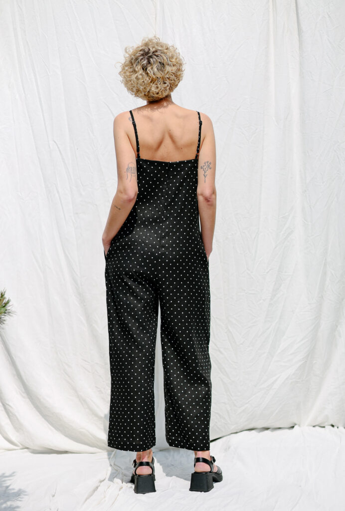 Linen sleeveless wide leg jumpsuit JUDE - Image 2
