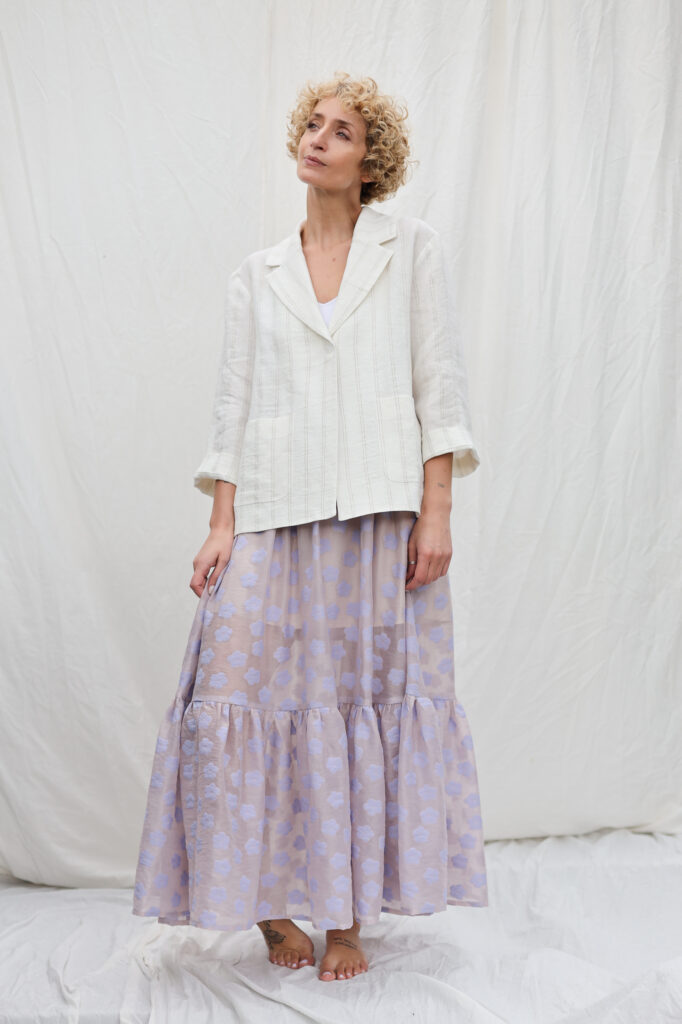 Lavender Floral Organza Skirt BLOOM - Image 1