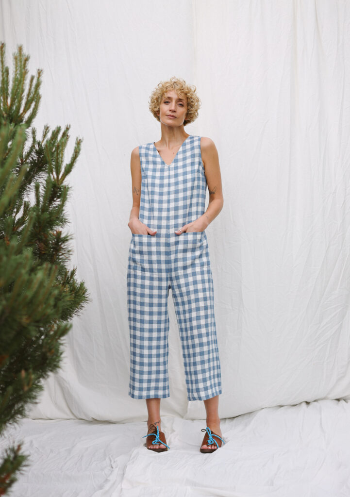 Sleeveless Cropped Wide Leg Linen Jumpsuit | Jumpsuit | Sustainable clothing | OffOn clothing